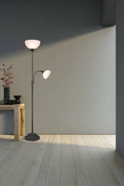 Trio Lighting Sisustusvalaisimet*lattiavalaisin Country E27+E14 rustiikki