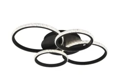 Trio Lighting Sisustusvalaisimet*LED kattovalaisin Cires mattamusta/kristallief