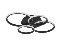Trio Lighting Sisustusvalaisimet*LED kattovalaisin Cires mattamusta/kristallief