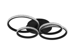 Trio Lighting Sisustusvalaisimet*LED kattovalaisin Cires mattamusta/kristallief