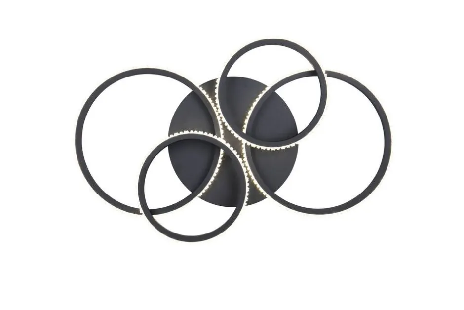 Trio Lighting Sisustusvalaisimet*LED kattovalaisin Cires mattamusta/kristallief