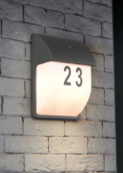 Trio Lighting Ulkovalaisimet*LED numerovalaisin Mersey antrasiitti hämärätu