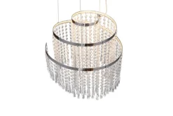 Trio Lighting Sisustusvalaisimet*LED riippuvalaisin Pomp 38 cm kromi/kirkas