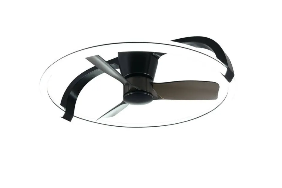 Trio Lighting Sisustusvalaisimet*LED tuuletinkattovalaisin Stockholm mattamusta