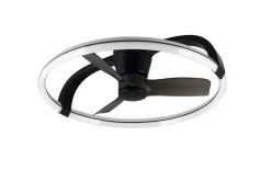 Trio Lighting Sisustusvalaisimet*LED tuuletinkattovalaisin Stockholm mattamusta