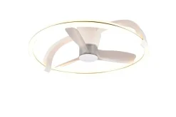 Trio Lighting Sisustusvalaisimet*LED tuuletinkattovalaisin Stockholm mattavalko