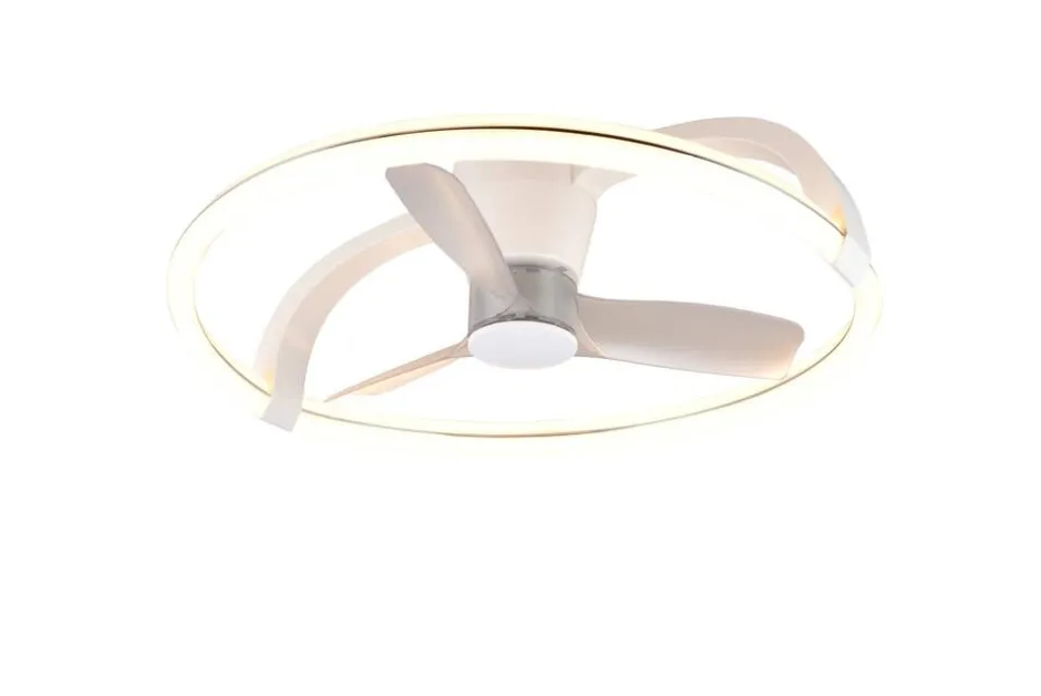 Trio Lighting Sisustusvalaisimet*LED tuuletinkattovalaisin Stockholm mattavalko