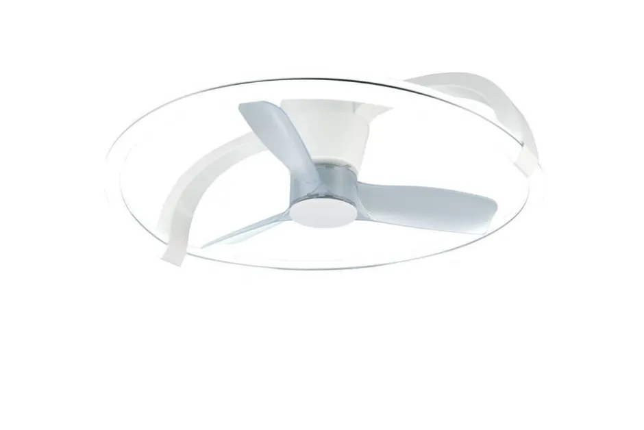 Trio Lighting Sisustusvalaisimet*LED tuuletinkattovalaisin Stockholm mattavalko