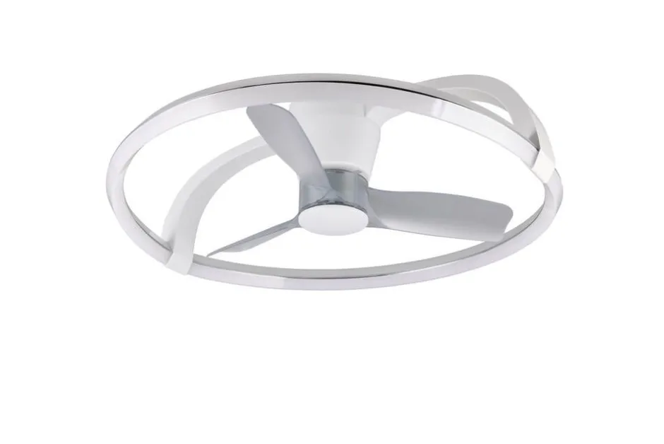 Trio Lighting Sisustusvalaisimet*LED tuuletinkattovalaisin Stockholm mattavalko