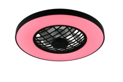 Trio Lighting Sisustusvalaisimet*LED tuuletinkattovalaisin Linköping musta RGB