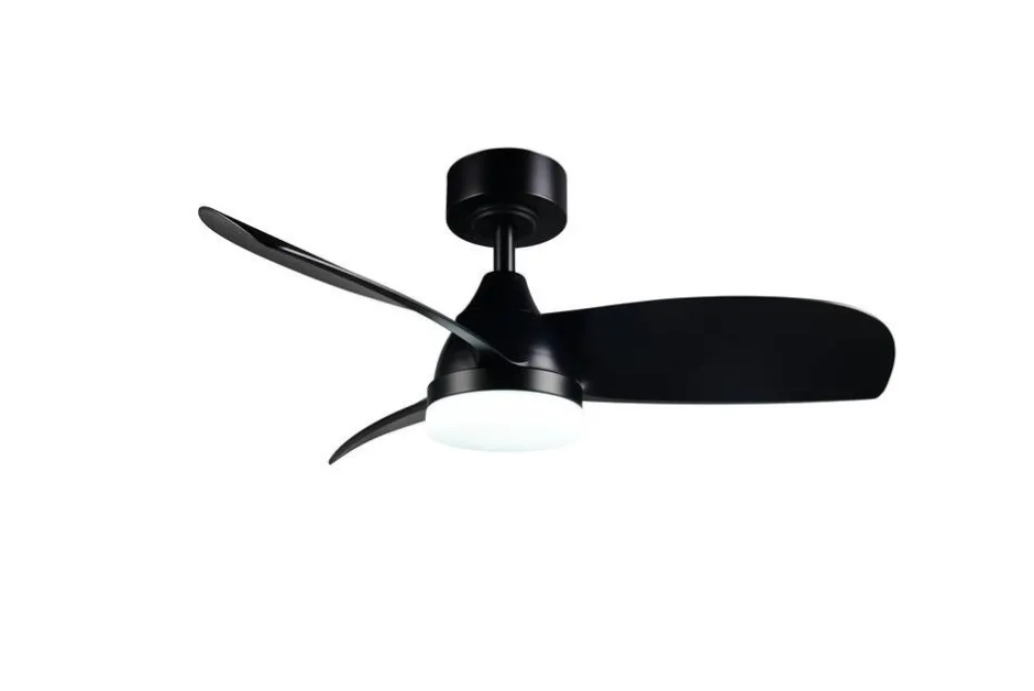 Trio Lighting Sisustusvalaisimet*LED tuuletinkattovalaisin Helsinki mattamusta