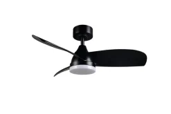 Trio Lighting Sisustusvalaisimet*LED tuuletinkattovalaisin Helsinki mattamusta