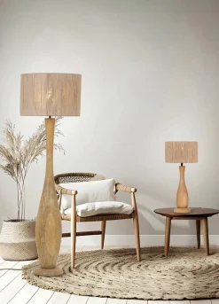 Trio Lighting Sisustusvalaisimet*pöytävalaisin Toba E27 puu/beige