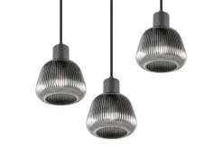 Trio Lighting Sisustusvalaisimet*riippuvalaisin Tarifa 3-os E27 mattamusta/krom