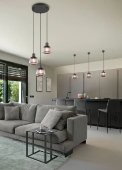 Trio Lighting Sisustusvalaisimet*riippuvalaisin Tarifa 3-os E27 mattamusta/krom