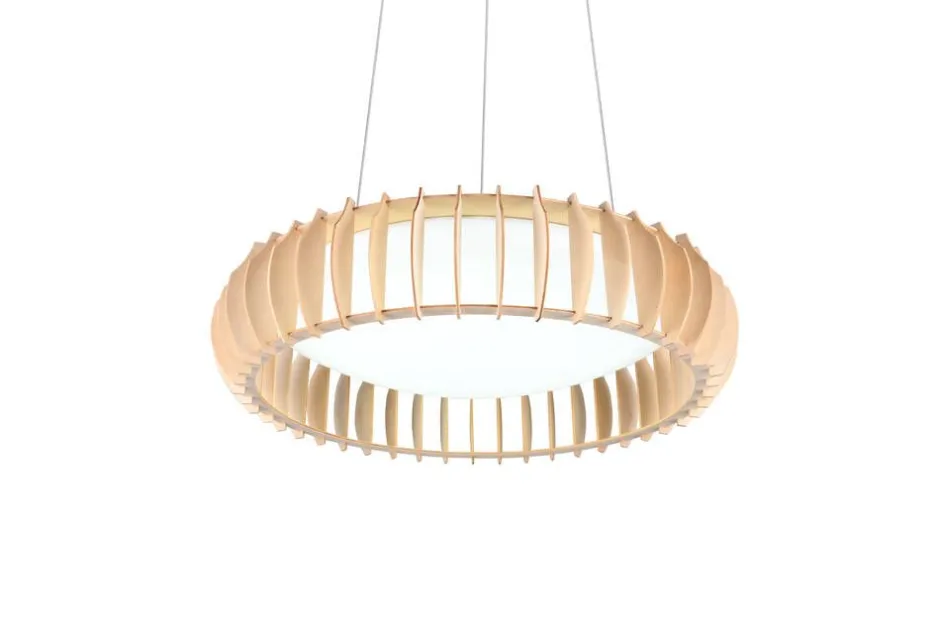 Trio Lighting Sisustusvalaisimet*riippuvalaisin Monte LED 60 cm valkoinen/puu