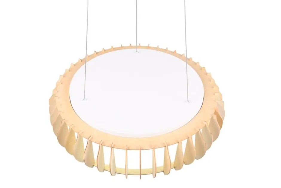 Trio Lighting Sisustusvalaisimet*riippuvalaisin Monte LED 60 cm valkoinen/puu