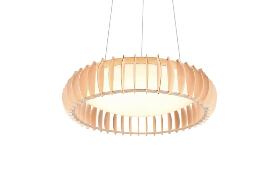 Trio Lighting Sisustusvalaisimet*riippuvalaisin Monte LED 60 cm valkoinen/puu