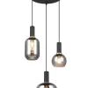 Trio Lighting Sisustusvalaisimet*riippuvalaisin Diva 3-os E27 mattamusta/kromat