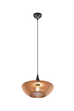 Trio Lighting Sisustusvalaisimet*riippuvalaisin Colino E27 puu/antrasiitti
