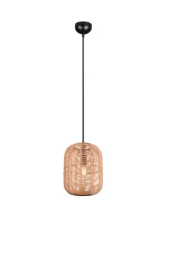 Trio Lighting Sisustusvalaisimet*riippuvalaisin Runa 25 cm E27 mattamusta/sisal