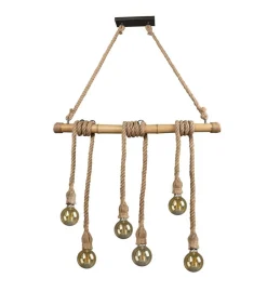 Trio Lighting Sisustusvalaisimet*riippuvalaisin Wilma 6xE27 bambu/sisal