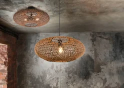 Trio Lighting Sisustusvalaisimet*riippuvalaisin Hedda E27 mattamusta/sisal