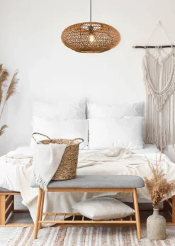 Trio Lighting Sisustusvalaisimet*riippuvalaisin Hedda E27 mattamusta/sisal