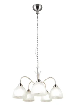 Trio Lighting Sisustusvalaisimet*riippuvalaisin Dobby 5-os E27 harjattu teräs/a