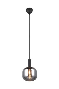 Trio Lighting Sisustusvalaisimet*riippuvalaisin Diva E27 mattamusta/kromattu