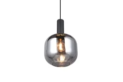 Trio Lighting Sisustusvalaisimet*riippuvalaisin Diva E27 mattamusta/kromattu