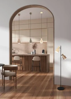 Trio Lighting Sisustusvalaisimet*riippuvalaisin Agudo 1-os E27 harmaanruskea