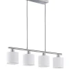 Trio Lighting Sisustusvalaisimet*riippuvalaisin Tommy 4xE14 harjattu teräs/valk
