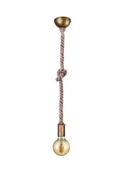 Trio Lighting Sisustusvalaisimet*riippuvalaisin Rope 1-os E27 antiikkimessinki