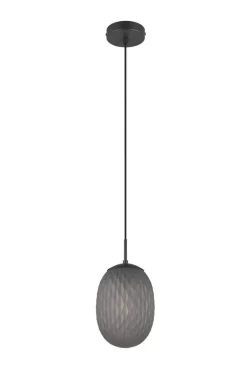 Trio Lighting Sisustusvalaisimet*riippuvalaisin Facette 1-os E27 mattamusta/sav