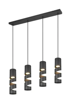Trio Lighting Sisustusvalaisimet*riippuvalaisin Stream 4-os GU10 mattamusta