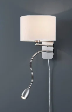 Trio Lighting Sisustusvalaisimet*seinävalaisin Hotel lukuvalolla E14 + LED valk