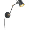 Trio Lighting Sisustusvalaisimet*seinävalaisin Edward E14 mattamusta/kulta