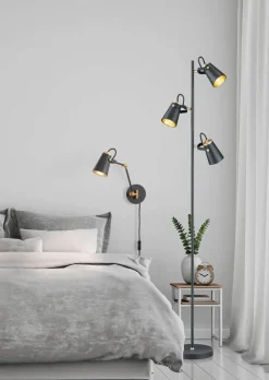 Trio Lighting Sisustusvalaisimet*seinävalaisin Edward E14 mattamusta/kulta