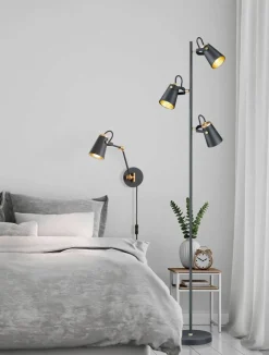 Trio Lighting Sisustusvalaisimet*seinävalaisin Edward E14 mattamusta/kulta