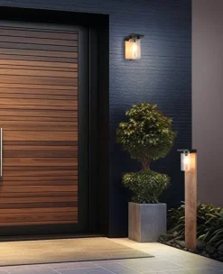 Trio Lighting Ulkovalaisimet*seinävalaisin Ardila E27 puu/mattamusta hämärä