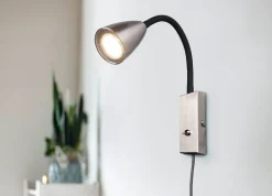 Trio Lighting Sisustusvalaisimet*seinävalaisin Wanda GU10 harjattu teräs