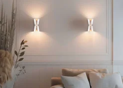 Trio Lighting Sisustusvalaisimet*seinävalaisin Coat 2xGU10 mattavalkoinen/kahvi