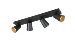Trio Lighting Sisustusvalaisimet*spottivalaisin Sharp 4-os GU10 mattamusta/kult