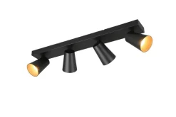 Trio Lighting Sisustusvalaisimet*spottivalaisin Sharp 4-os GU10 mattamusta/kult