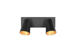 Trio Lighting Sisustusvalaisimet*spottivalaisin Sharp 2-os GU10 mattamusta/kult