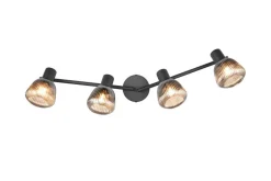 Trio Lighting Sisustusvalaisimet*spottivalaisin Tarifa 4-os E14 mattamusta/krom