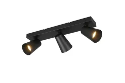 Trio Lighting Sisustusvalaisimet*spottivalaisin Sharp 3-os GU10 mattamusta/kult