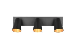 Trio Lighting Sisustusvalaisimet*spottivalaisin Sharp 3-os GU10 mattamusta/kult
