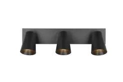 Trio Lighting Sisustusvalaisimet*spottivalaisin Sharp 3-os GU10 mattamusta/kult